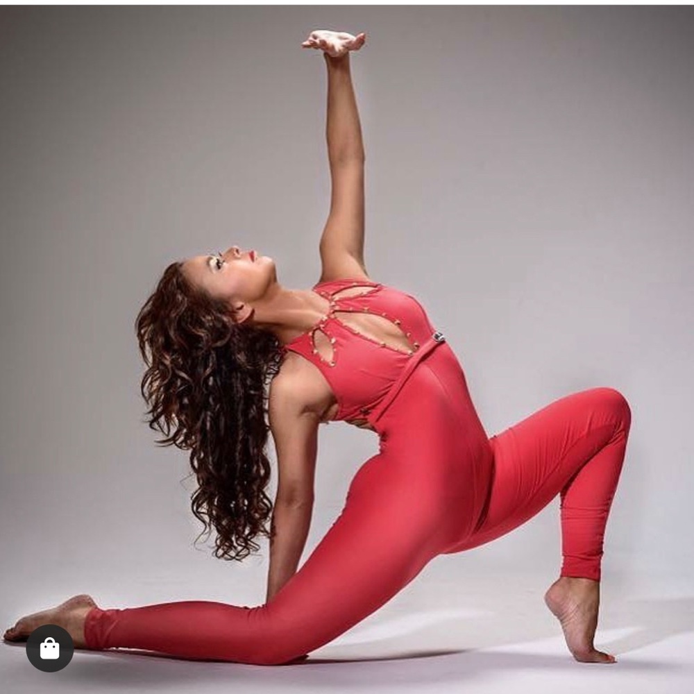 Orange jumpsuit/unitard/catsuit
